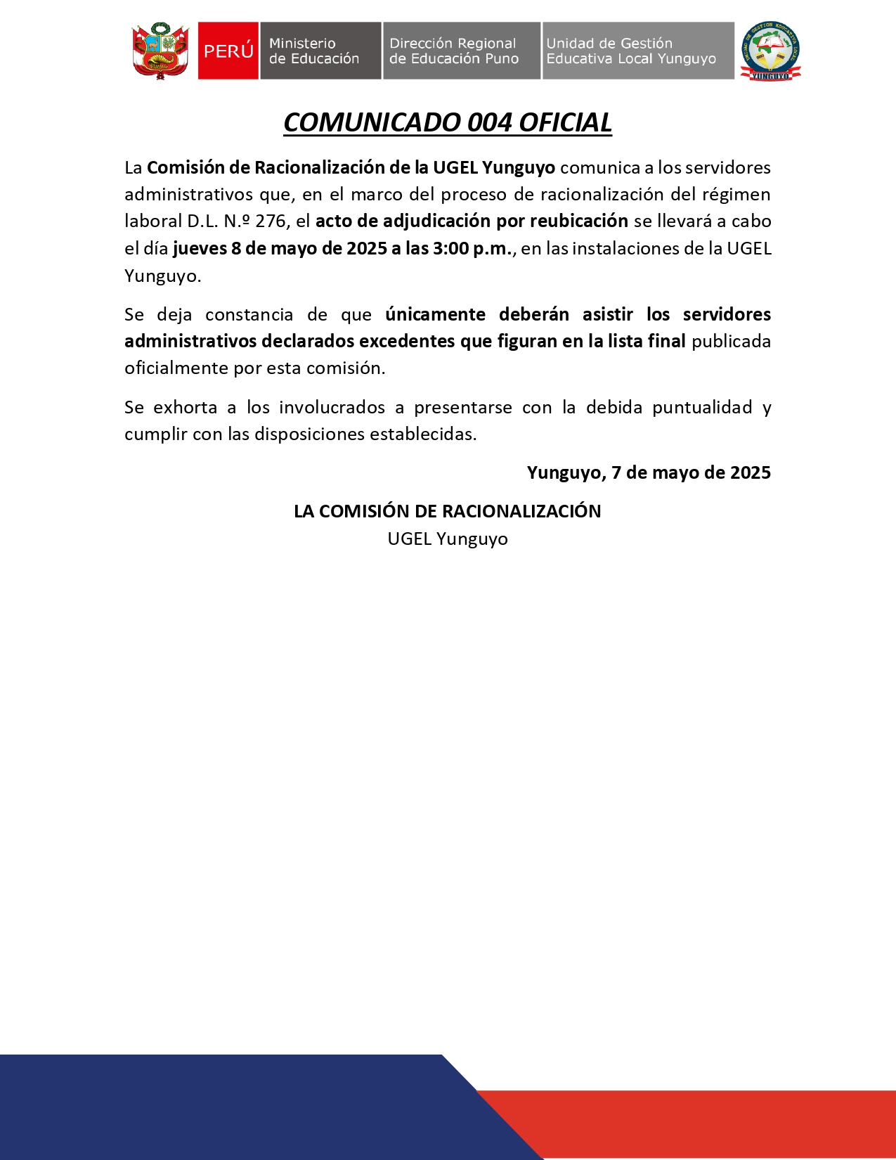 Imagen Comunicado